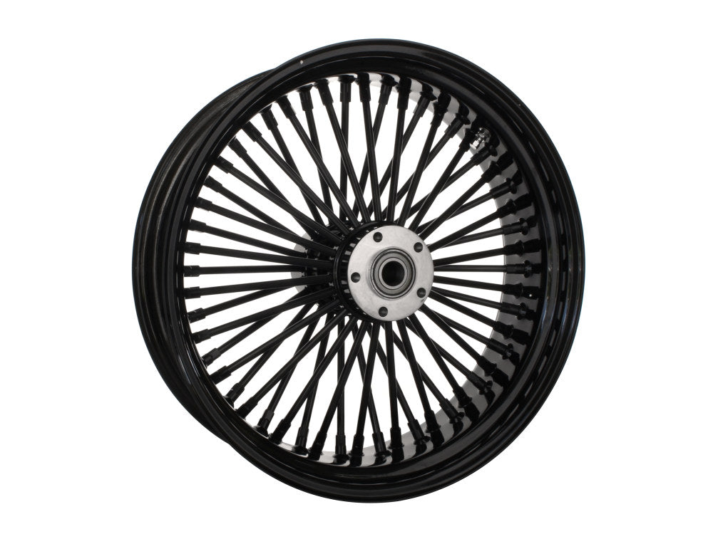 18in. x 5.5in. Mammoth Fat Spoke Rear Wheel – Gloss Black. Fits Softail 2008up.