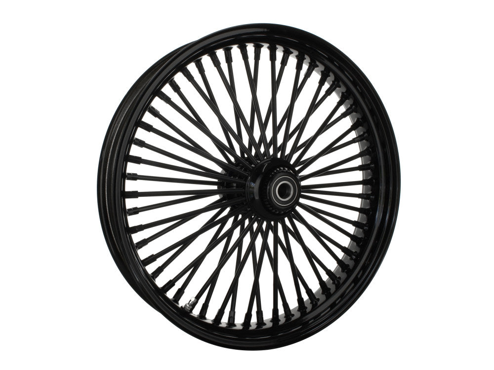 21in. x 3.5in. Mammoth Fat Spoke Front Wheel – Gloss Black. Fits Softail Heritage 2011up, Deluxe 2011-2020, Slim 2012-2021 & Fatboy 2011-2017