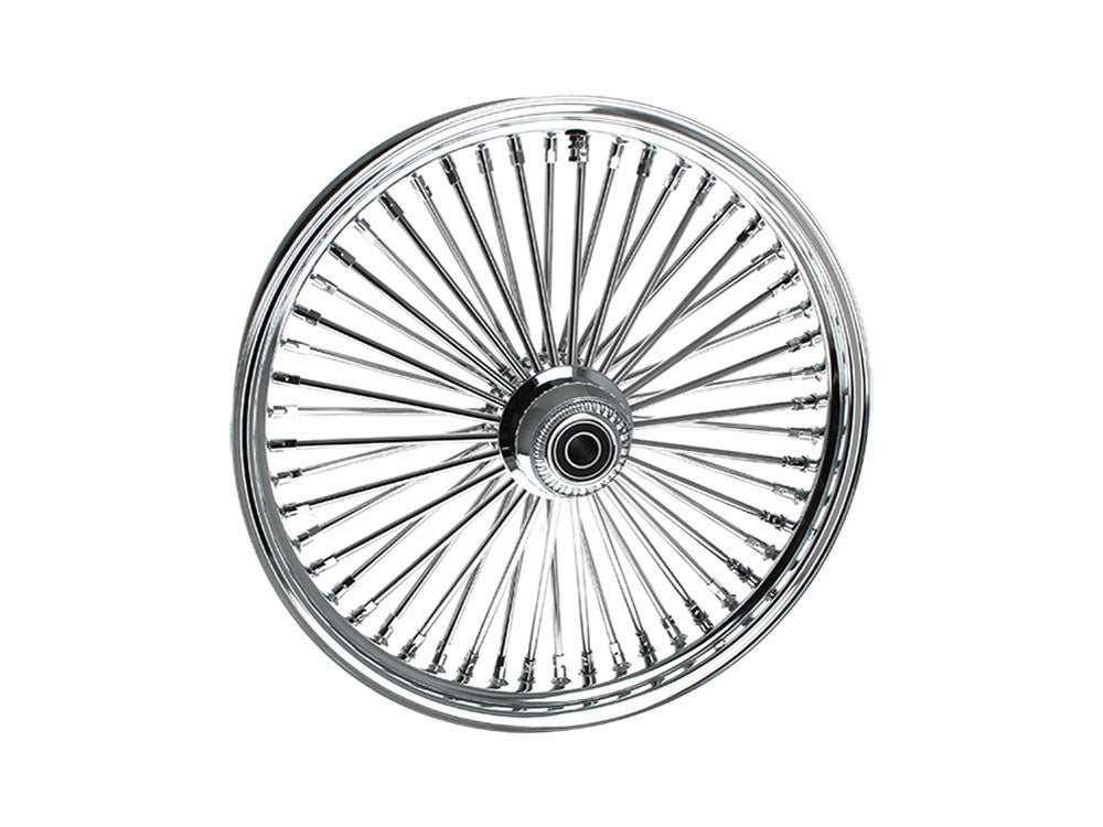 21in. x 3.5in. Mammoth Fat Spoke Front Wheel – Chrome. Fits Fatboy 2018up