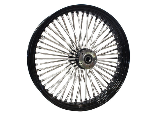 21in. x 3.5in. Mammoth Fat Spoke Front Wheel – Gloss Black & Chrome. Fits Dyna Fat Bob 2012-2017.