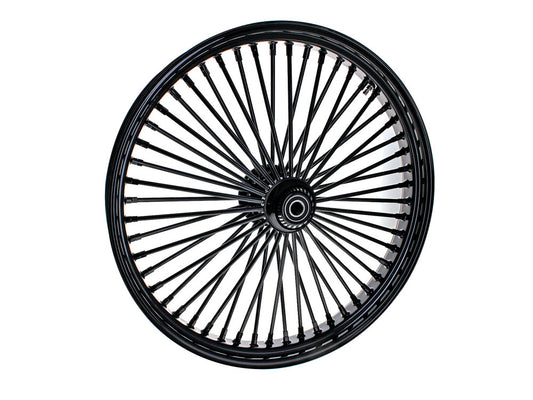 26in. x 3.5in. Mammoth Fat Spoke Front Wheel – Gloss Black. Fits Softail Heritage 2011up, Deluxe 2011-2020, Slim 2012-2021 & Fatboy 2011-2017