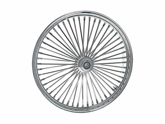 26in. x 3.5in. Mammoth Fat Spoke Front Wheel – Chrome. Fits Softail Heritage 2011up, Deluxe 2011-2020, Slim 2012-2021 & Fatboy 2011-2017