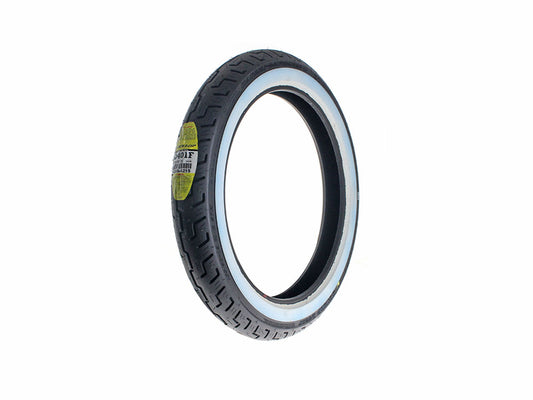Dunlop D401 19in. Whitewall Front Tyre. 100/90-H19