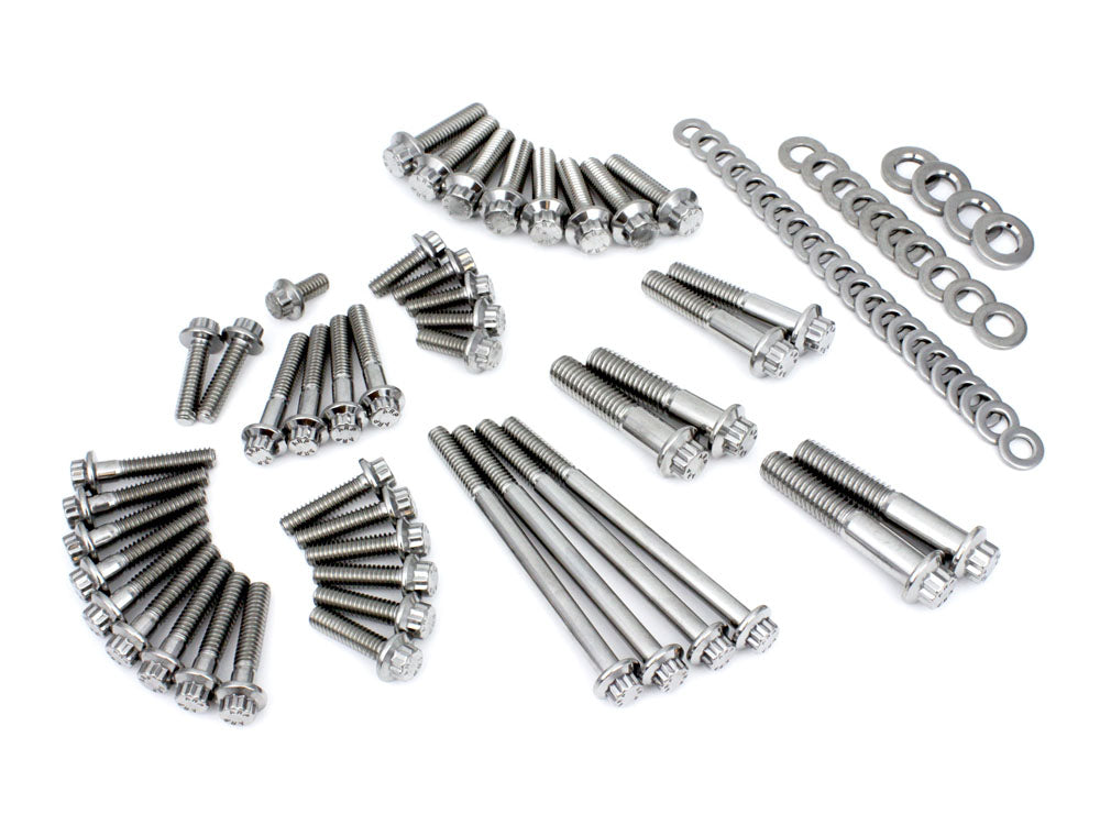 ARP 12 Point Primary & Transmission Fastener Show Bike Kit. Fits Softail 2018up.