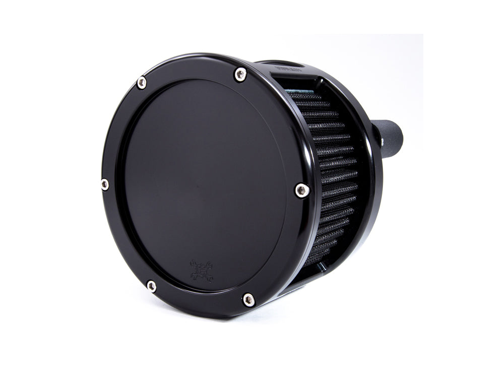 BA Race Series Air Cleaner Kit – Black with Solid Cover. Fits Softail 2018up with Mid Mount Controls