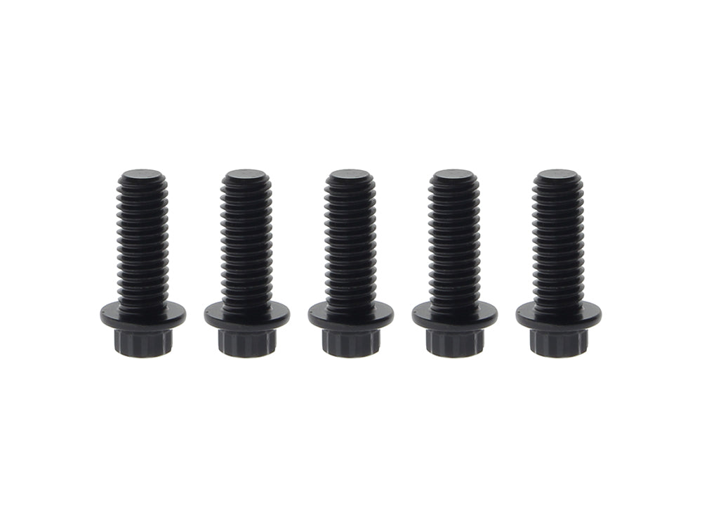 Rear Disc Rotor Bolts – Black 12 Point ARP. Fits H-D Big Twin 1997up & Sportster 1997-2021