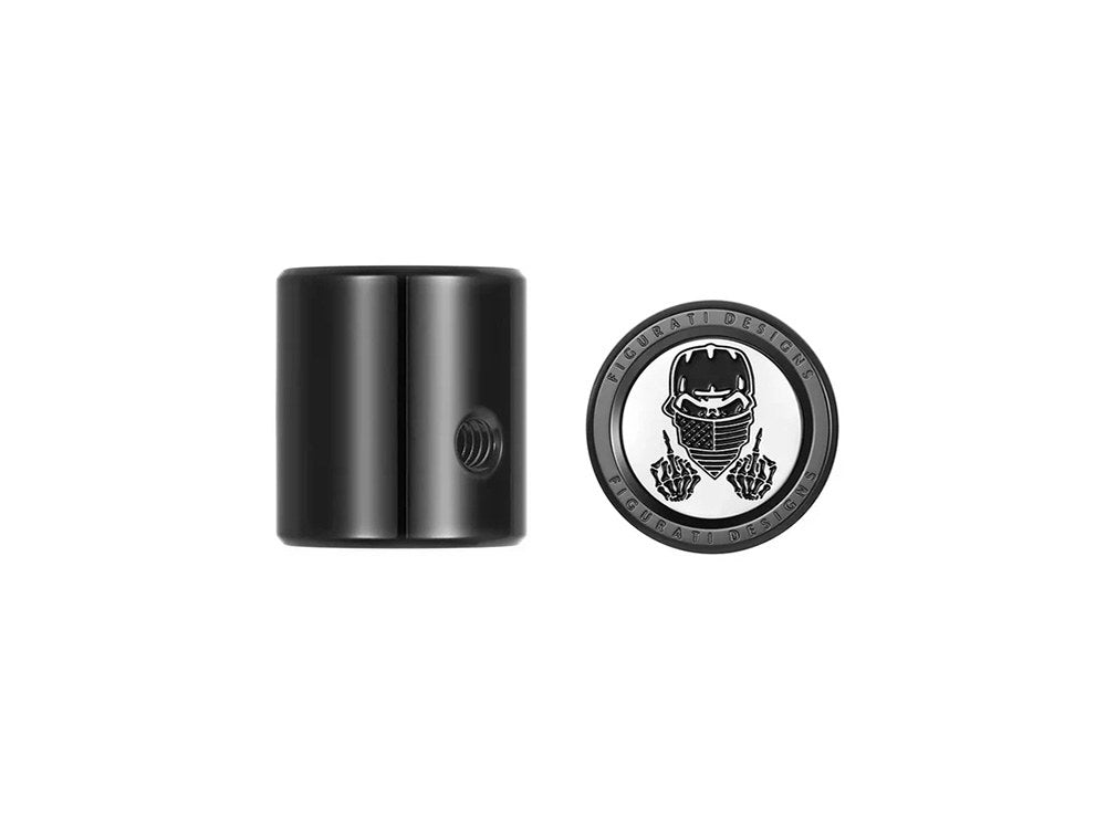 Heel-Toe Shifter Cover – Black with Masked Skull. Fits Touring 1982up & FL Softail 1986-2017