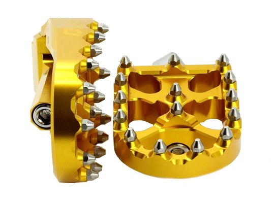 V2 MX Footpegs with HD Male Mount – Gold.