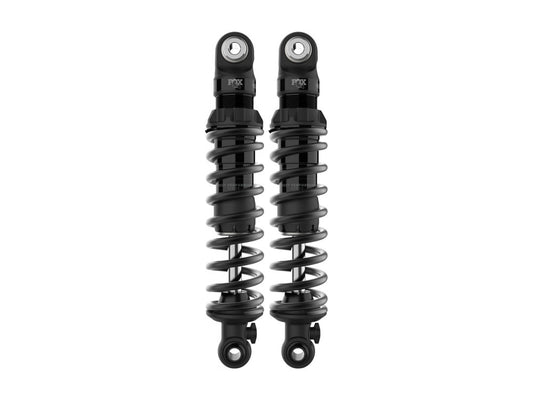 IFP-QSR Series, 13in. Adjustable Super Heavy Duty Spring Rate Rear Shock Absorbers – Black. Fits Touring 1993up.