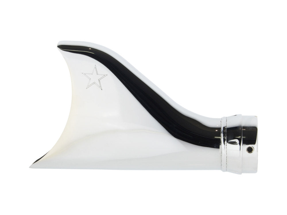 2-1/2in. Sharktail Tip End Cap – Chrome.