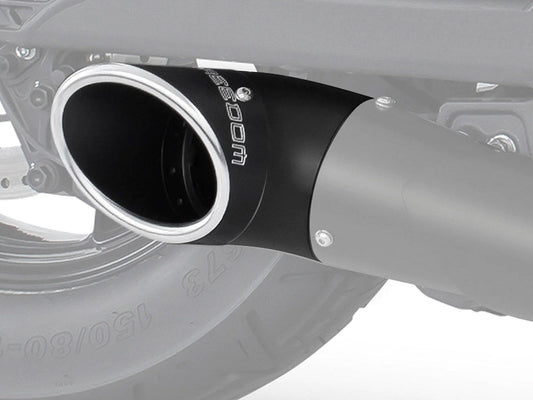 4.5in. Turnout Billet End Cap with Billet Elbow – Black