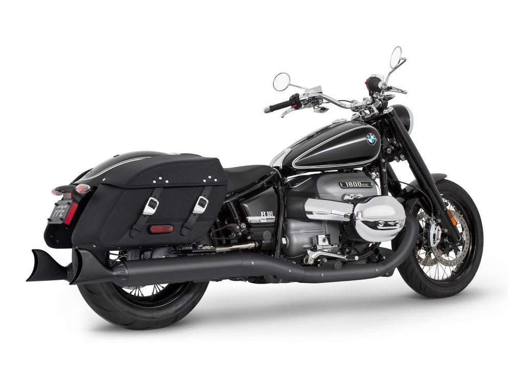 4in. Two-Step Slip-On Mufflers – Black with Sharktail Tips. Fits BMW R-18 Classic 2021up.