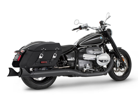 4in. Two-Step Slip-On Mufflers – Black with Sharktail Tips. Fits BMW R-18 Classic 2021up.