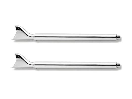 2-1/2in. Sharktail Slip-On Mufflers – Chrome. Fits Touring 1995-2016 & Trike 2017-2020.