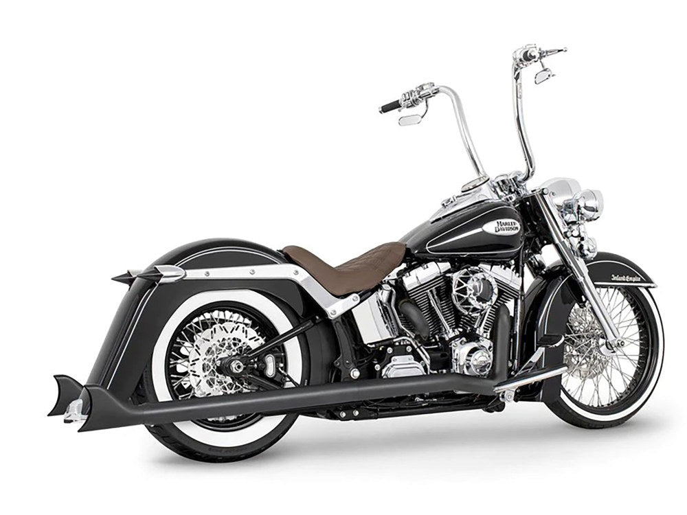 36in. Replacement SharkTail Muffer Set – Black. Only Fits Softail 1997-2017 Running Freedom SharkTail Exhaust Systems.