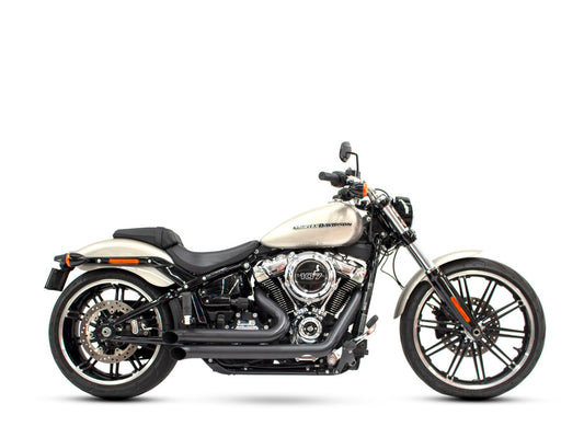 Declaration Turnouts Exhaust – Black. Fits Softail 2018up.