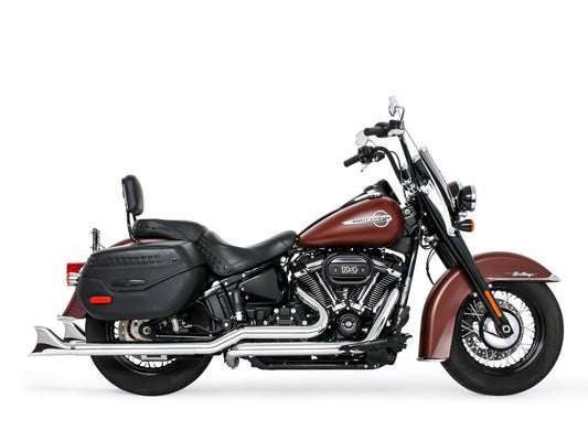 36in. True Dual SharkTail Exhaust – Chrome. Fits Softail 2018up.