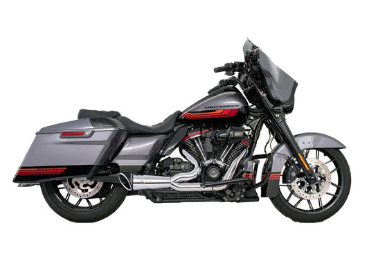 Combat Exhaust – Chrome with Black End Cap. Fits Touring 2017up.