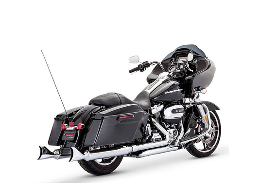4in. Sharktail Slip-On Mufflers – Chrome. Fits Touring 2017up.