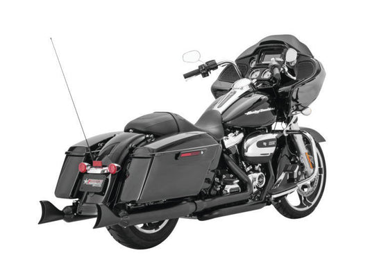 4in. Sharktail Slip-On Mufflers – Black. Fits Touring 2017up.