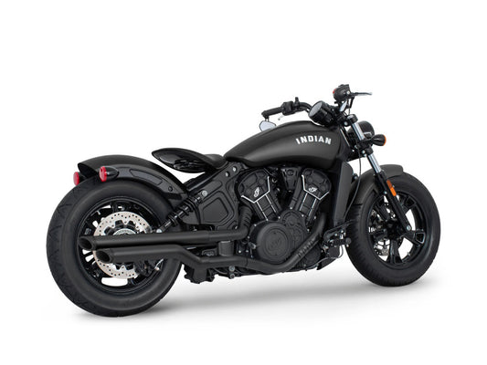 2.5in. Slip-On Mufflers – Black with Black Slash End Caps. Fits Indian Scout 2015-2024