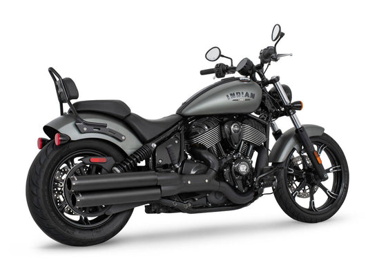3.25in. Slip-On Mufflers – Black with Black Signature End Caps. Fits Indian Cruiser 2022up