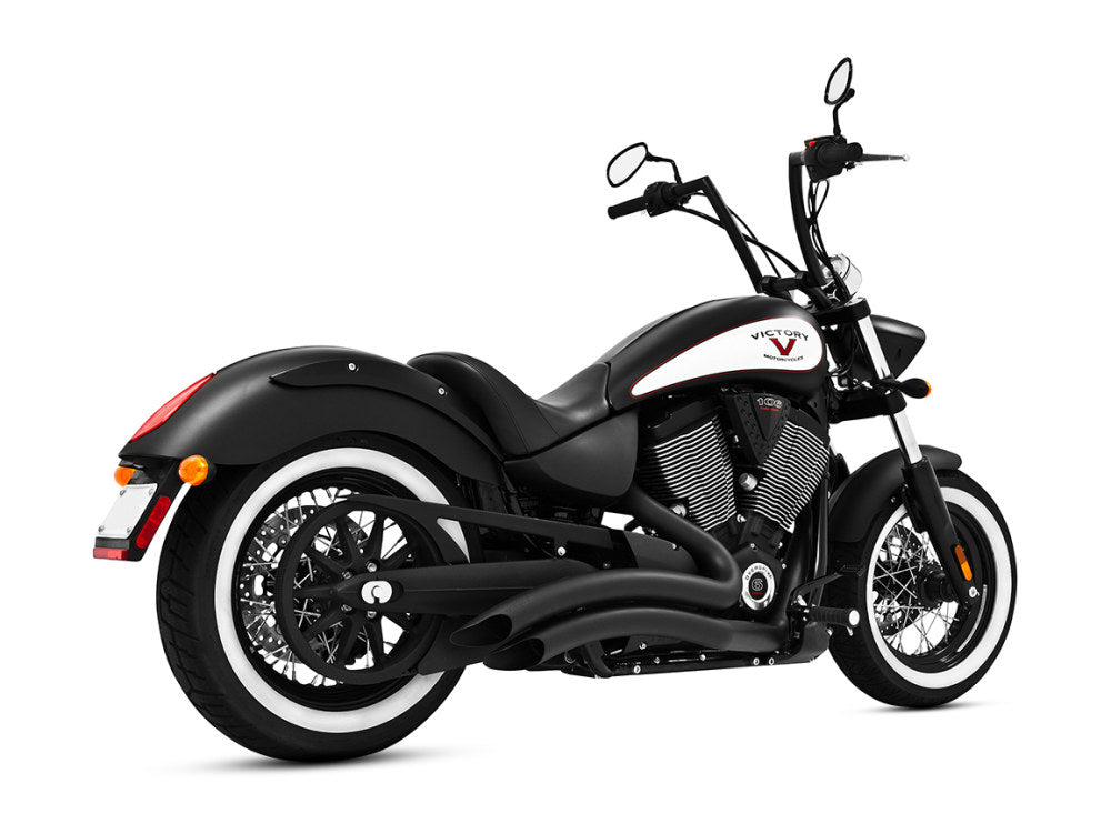 Sharp Curve Radius Exhaust – Black. Fits Victory Vegas, King Pin, Boardwalk, Highball & Judge.