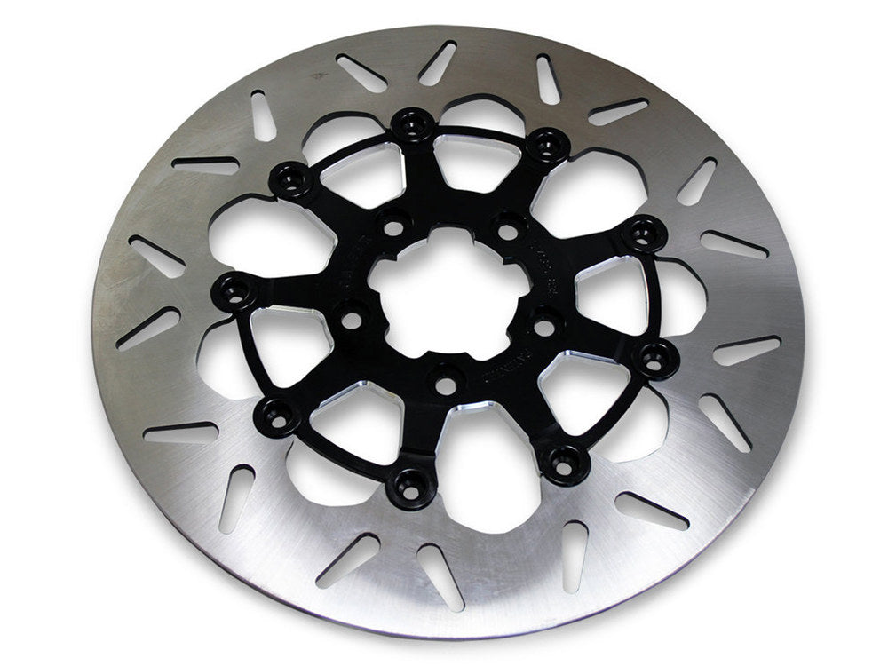 11.8in. Front Standard Round Floating Disc Rotor – Contrast Cut. Fits Dyna 2006-2017, Softail 2015up, Sportster 2014-2021 & Some Touring 2008up.