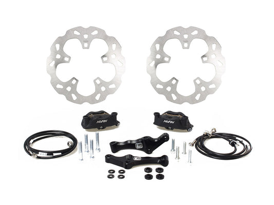 Wraith Oversize 330mm (13in.) Wave Lug Mount Rotor & Caliper Kit. Fits Touring 2014up with Factory Wheels Equipped With Spoke/Lug Mounted Rotors.