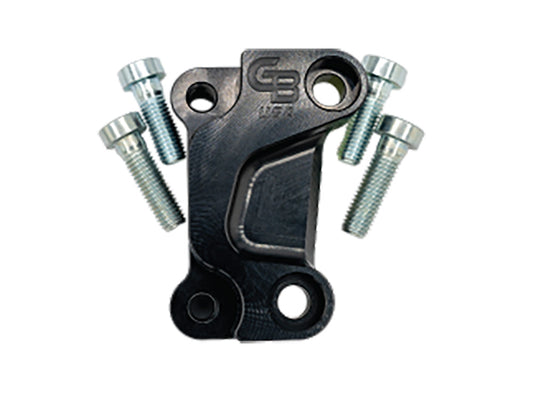 Left Side 13in. Oversize Front Caliper Mount – Black. Fits Most Touring 2008-2024