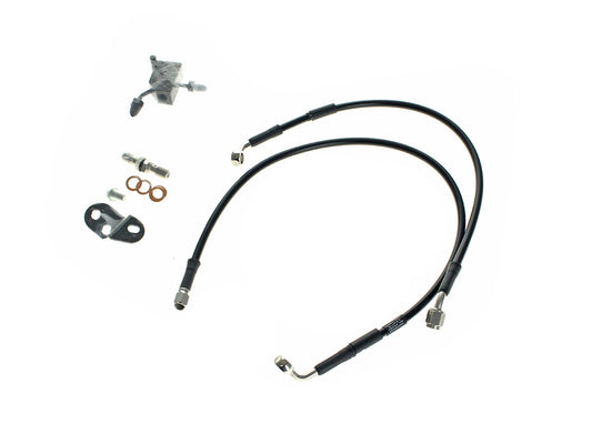 Rear Brake Line – Black. Fits FL Softail 1987-1999