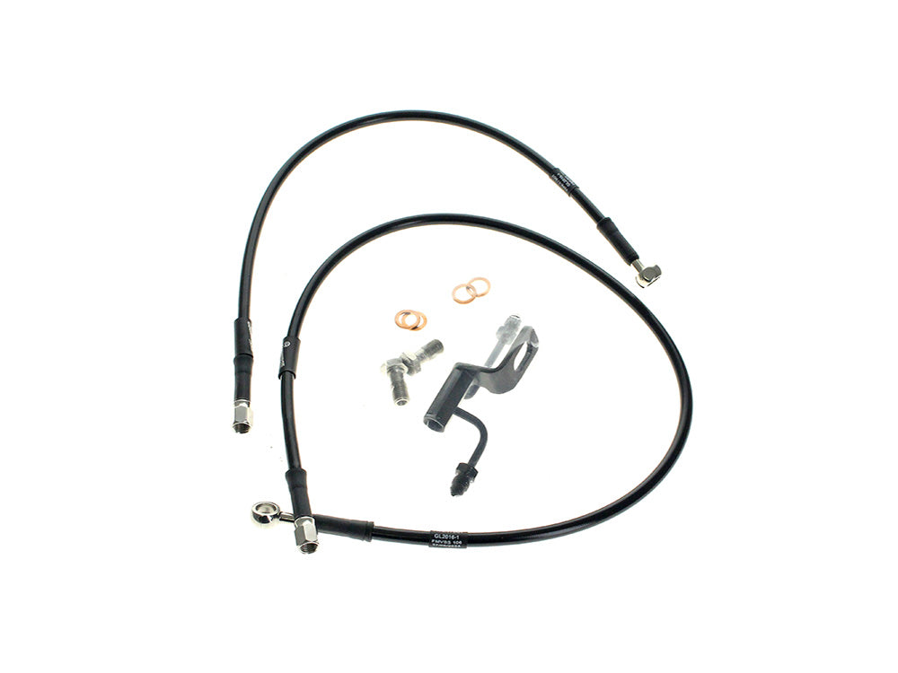 Rear Brake Line – Black. Fits Softail 2008-2010