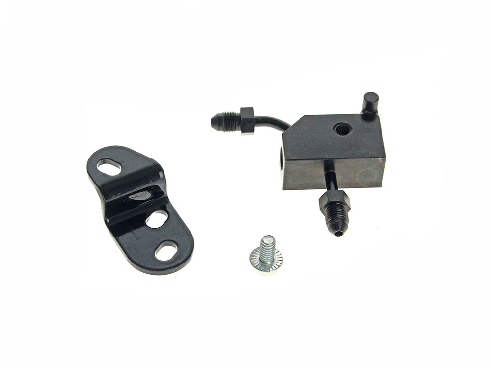 Rear Brake Tee – Black. Fits Softail 2000-2006.
