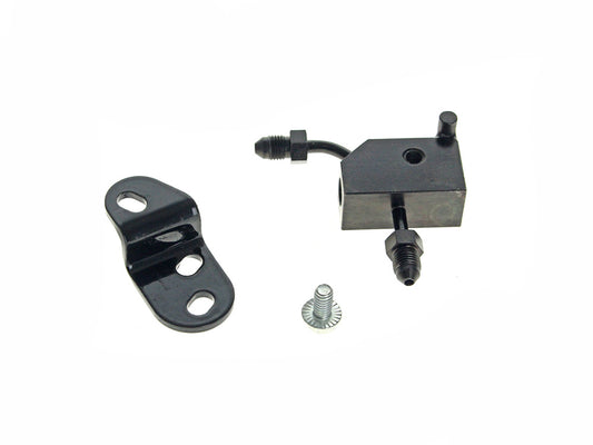 Rear Brake Tee – Black. Fits Softail 2000-2006.