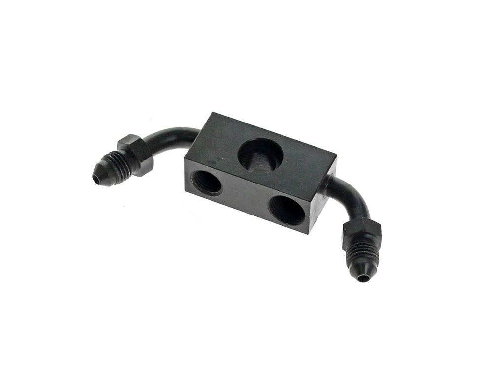 ABS Front Brake Line Adapter – Black. Fits Dyna 2012-2017 with Single Disc