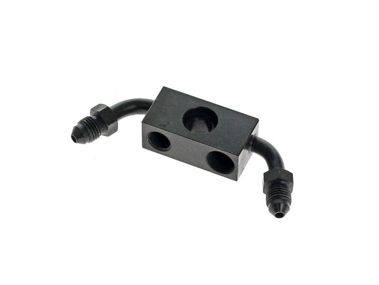 ABS Front Brake Line Adapter – Black. Fits Dyna 2012-2017 with Single Disc