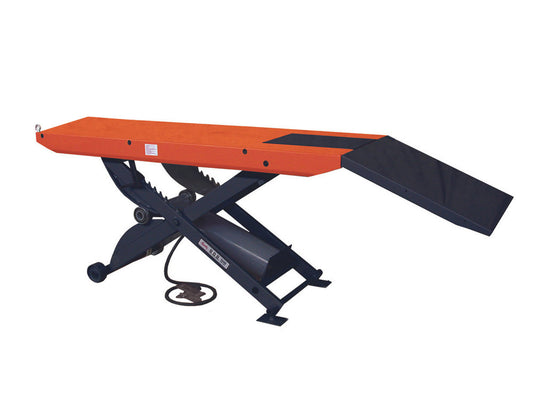 B.O.B. Bike Lift with Lifting Capacity of 1500 lbs & 28in. x 84in. Deck – Orange.