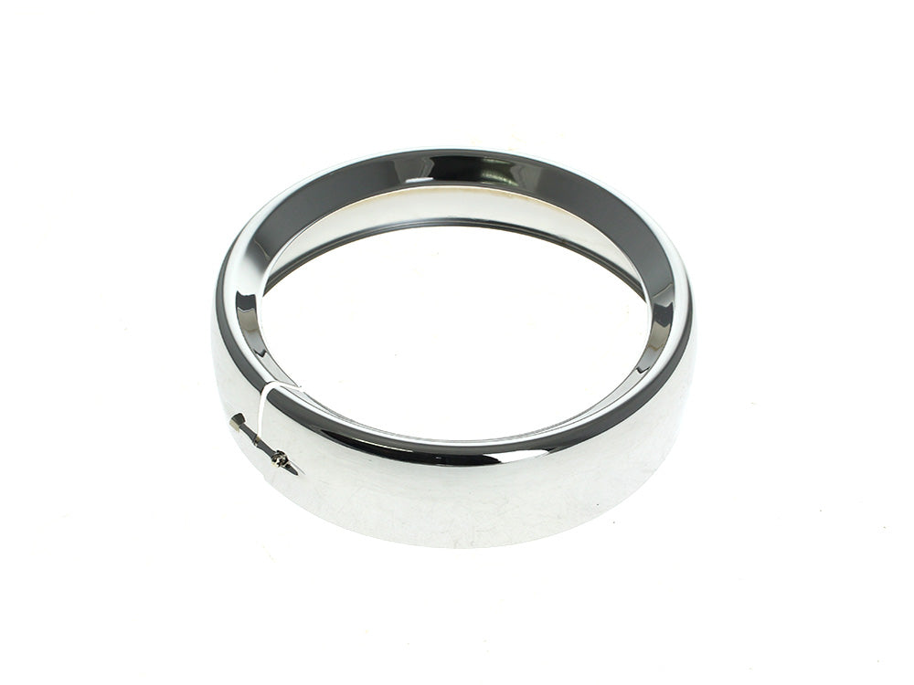Frenched 7in. Headlight Trim Ring – Chrome. Fits FLH Touring 1983-2013, Road King 1994up, Dyna Switch Back 2012-2016 & FL Softail with Nacelle 1986-2017