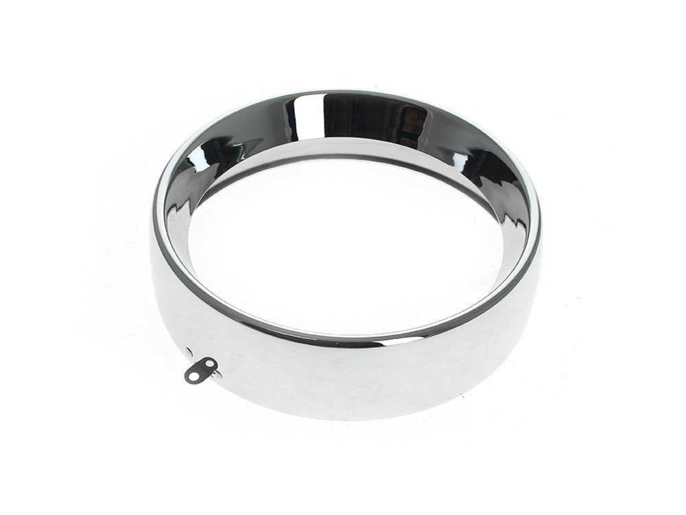 Frenched 7in. Headlight Trim Ring – Chrome. Fits FL Softail 1994-2017 & Freewheeler Trike 2015up