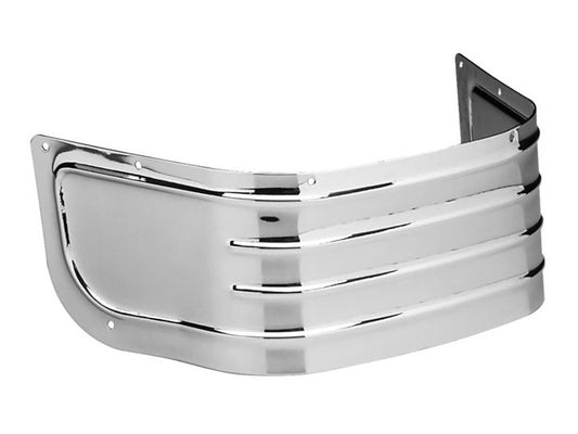 Lower Front Ribbed Fender Trim – Chrome. Fits Touring 1980-2013 & FL Softail 1986-2008