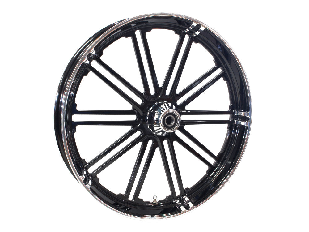 23in. x 3.75in. BKO/Breakout Replica Wheel – Black Anodize, Polished Rim Edge, Chrome Hub Kit. Fits Breakout 2013up.