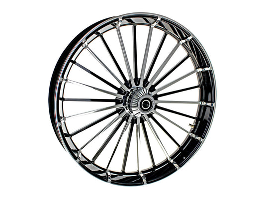 23in. x 3.75in. FXBR3/Breakout Replica Wheel – Black Anodize, Polished Rim & Spoke Edge, Chrome Hub Kit. Fits Breakout 2013up.