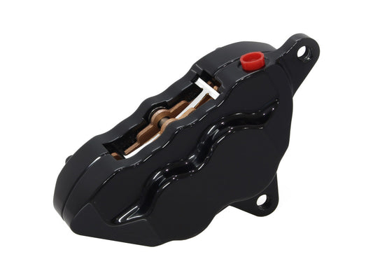 Right Hand Front or Rear 4 Piston Caliper – Black. Fits H-D 1984-1999.
