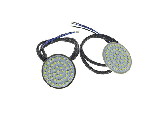 LED DRL Front Turn Signal Inserts. Amber Turn, White Run. Fits Road Glide 2015up.
