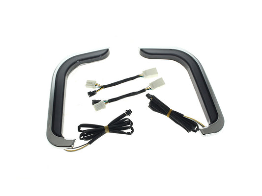 FusionFX Lower Fairing LED Lights – Chrome. Fits Touring 1998-2013 with Lower Fairing