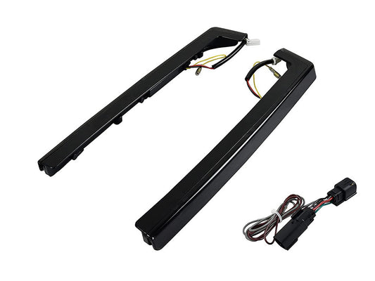 LED Tour Pak Arms – Amber Turn, Red Run/Brake, Black Housing, Smoke Lens. Fits Touring 2014up.