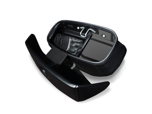 Ryt-There Saddle Bag Shelf – Charcoal. Fits Heritage Softail 2018up Left & Right Bags.