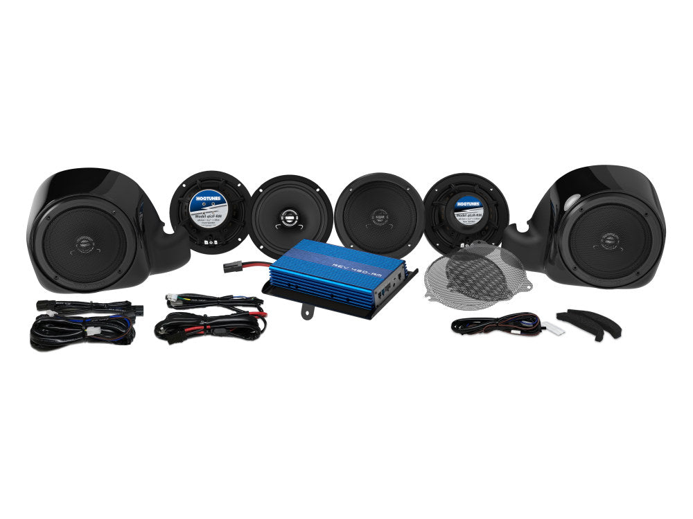 Hogtunes G4, 200 Watt Amp x 6 Speaker Kit. Fits 2014up Touring Ultra Limited Models.