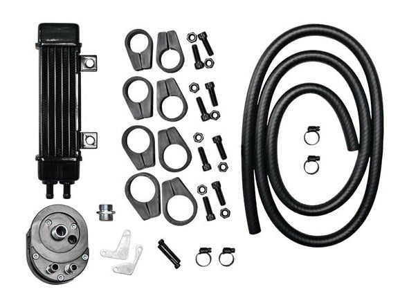 6-Row Vertical Slimline Oil Cooler Kit. Fits Most Big Twin & Sportster Models 1984-2017.