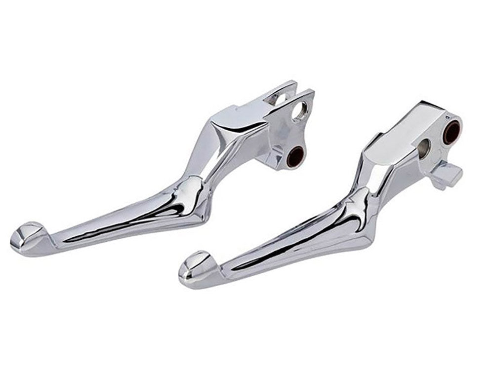 Boss Blades Levers – Chrome. Fits Softail 1996-2014, Dyna 1996-2017, Touring 1996-2007 & Sportster 1996-2003